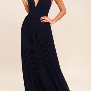 LuLu’s "Depths of My Love" Navy Maxi Dress